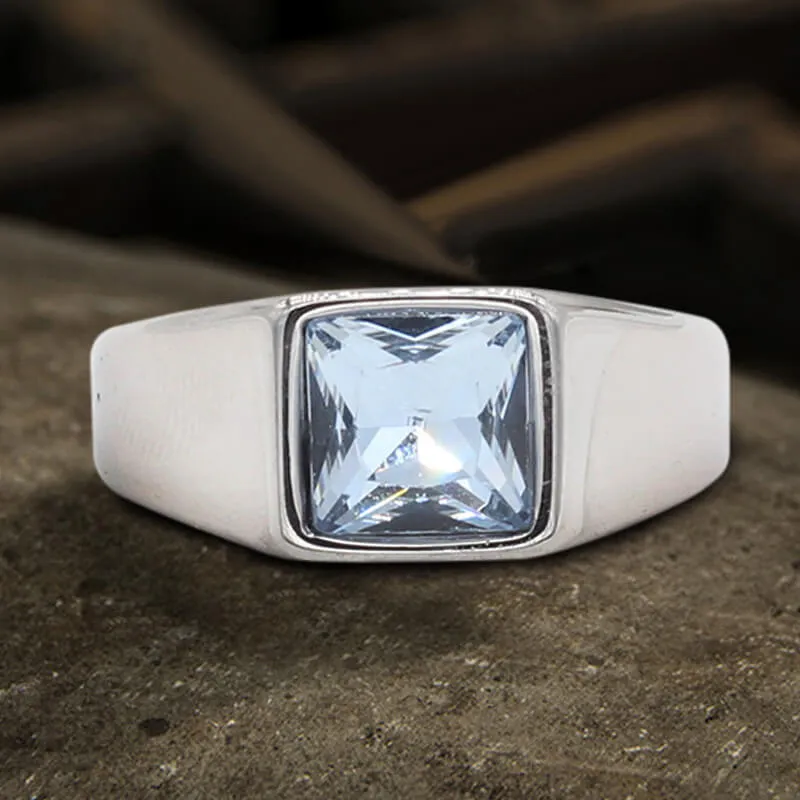 Minimalist Birthstone Stainless Steel Ring sold by GTHIC product image thumbnail 4