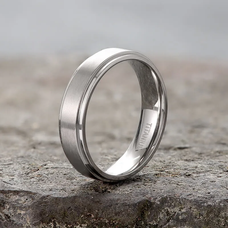 Minimalist Silver Color Titanium Band Ring sold by GTHIC product image thumbnail 3