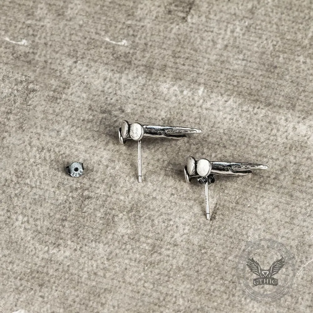 Unyielding Nails Sterling Silver Stud Earrings sold by GTHIC product image thumbnail 5