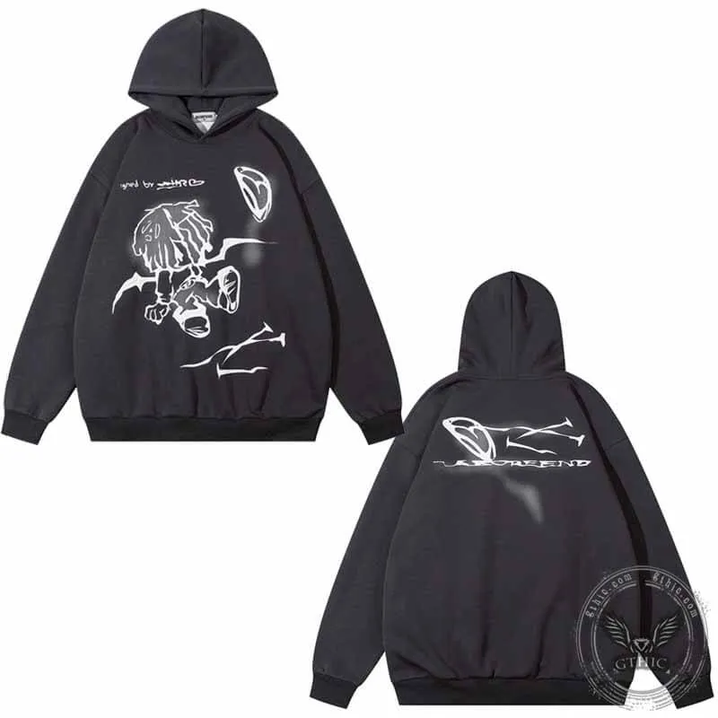 Cartoon Graffiti High Street Hoodie sold by GTHIC product image thumbnail 5