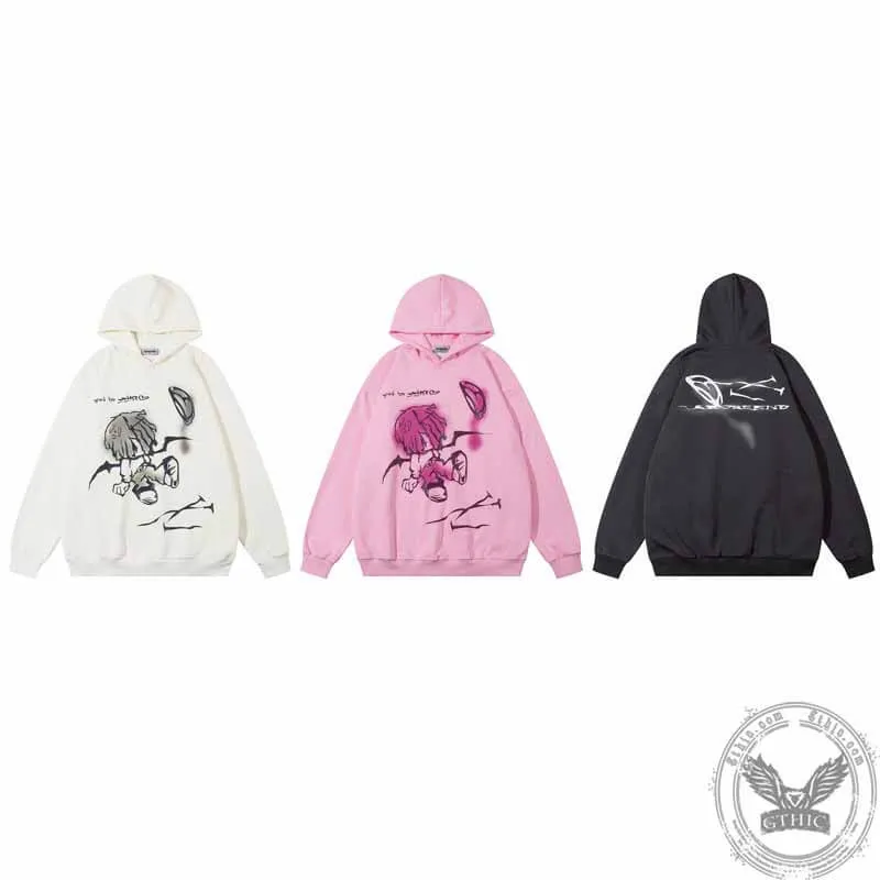 Cartoon Graffiti High Street Hoodie sold by GTHIC product image thumbnail 4