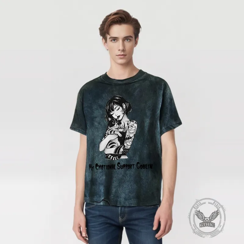 Punk Cat Girl Short Sleeve T-shirt sold by GTHIC product image thumbnail 2