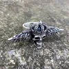 Flying Skull Sterling Silver Biker Ring sold by GTHIC