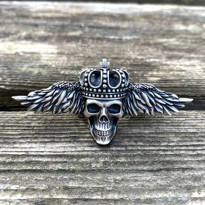 Flying Skull Sterling Silver Biker Ring sold by GTHIC