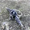 Flying Skull Sterling Silver Biker Ring sold by GTHIC