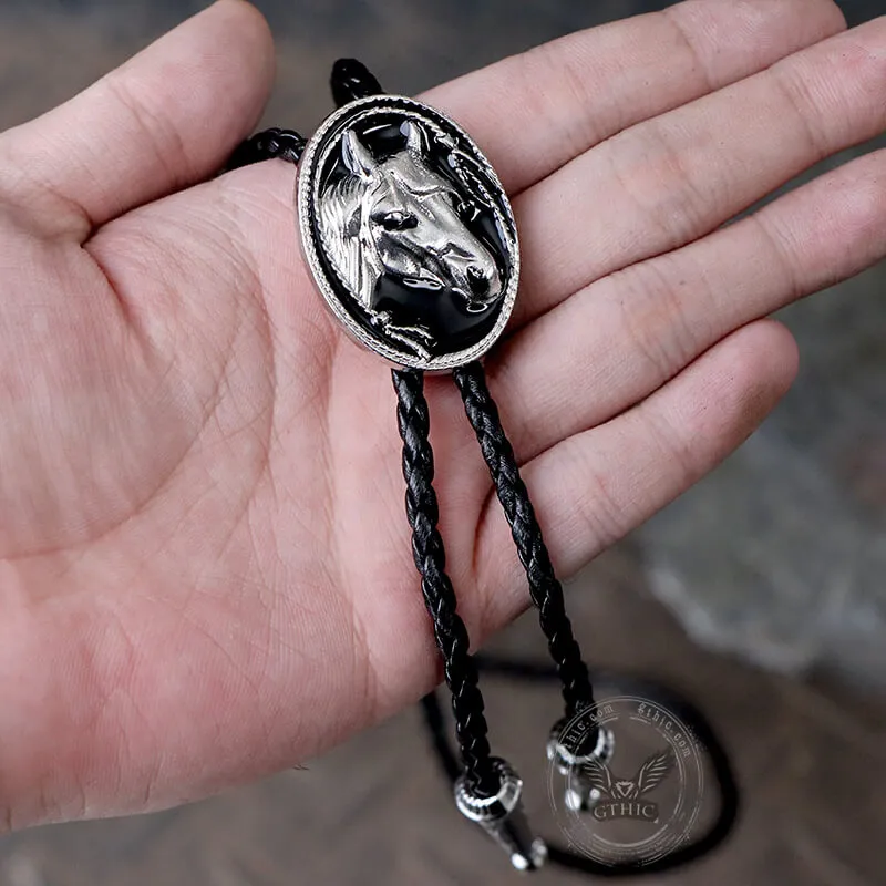 Western Horse Head Alloy Bolo Tie sold by GTHIC product image thumbnail 2