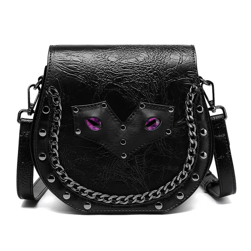 Gothic Bat Eye PU Leather Punk Crossbody Bag sold by GTHIC