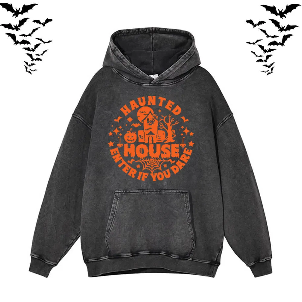Halloween Funny Saying Vintage Washed Hoodie Sweatshirt sold by GTHIC