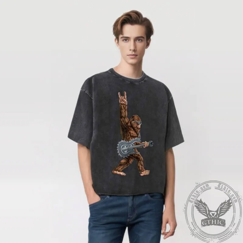 Vintage Washed Rock Ape Print T-shirt sold by GTHIC product image thumbnail 2