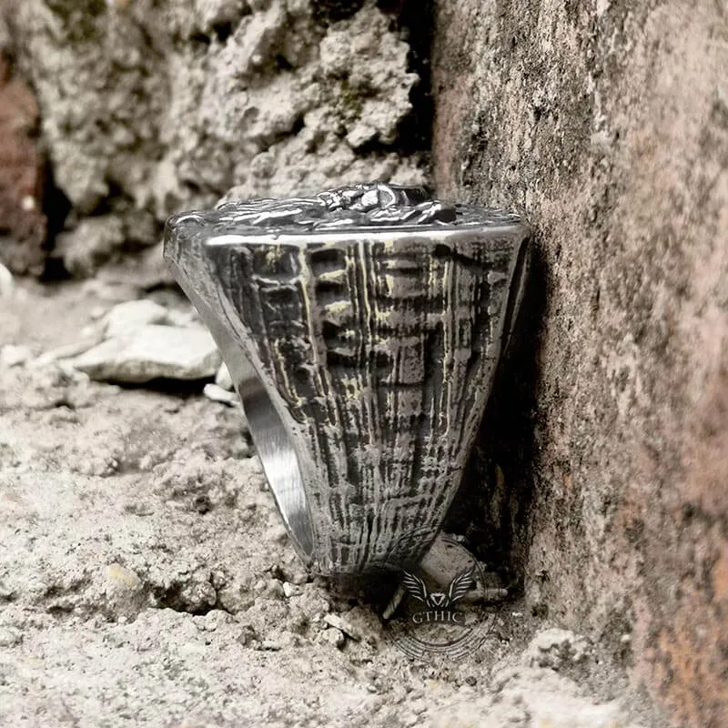 Odin Huginn And Muninn Stainless Steel Viking Ring sold by GTHIC product image thumbnail 4