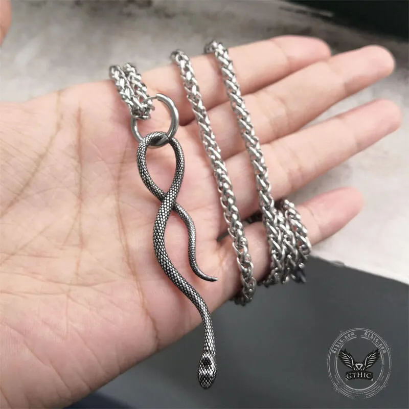 Coiled Snake Stainless Steel Animal Pendant sold by GTHIC product image thumbnail 4