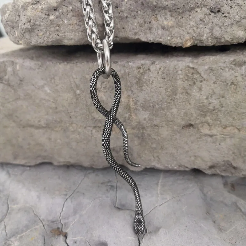 Coiled Snake Stainless Steel Animal Pendant sold by GTHIC product image thumbnail 5