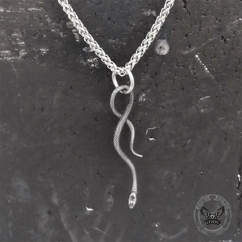 Coiled Snake Stainless Steel Animal Pendant sold by GTHIC