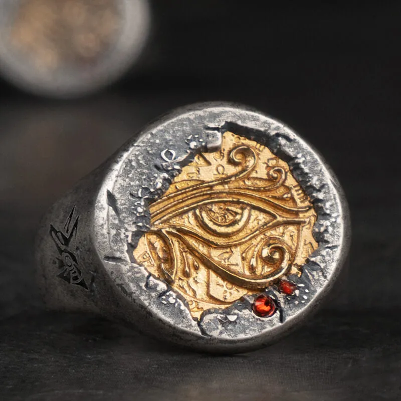 Egypt Symbol Design Sterling Silver Eye of Horus Ring sold by GTHIC product image thumbnail 4
