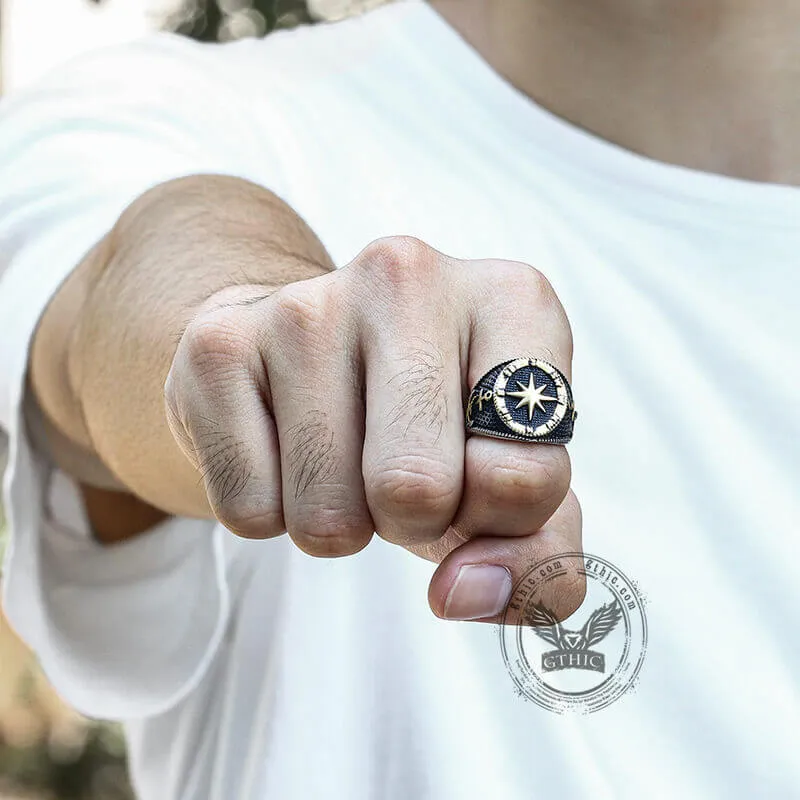 Anchor Compass Stainless Steel Marine Ring sold by GTHIC product image thumbnail 2