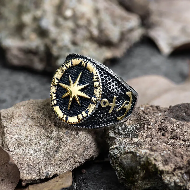 Anchor Compass Stainless Steel Marine Ring sold by GTHIC product image thumbnail 3