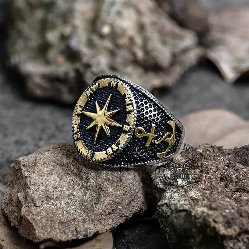 Anchor Compass Stainless Steel Marine Ring sold by GTHIC product image thumbnail 5