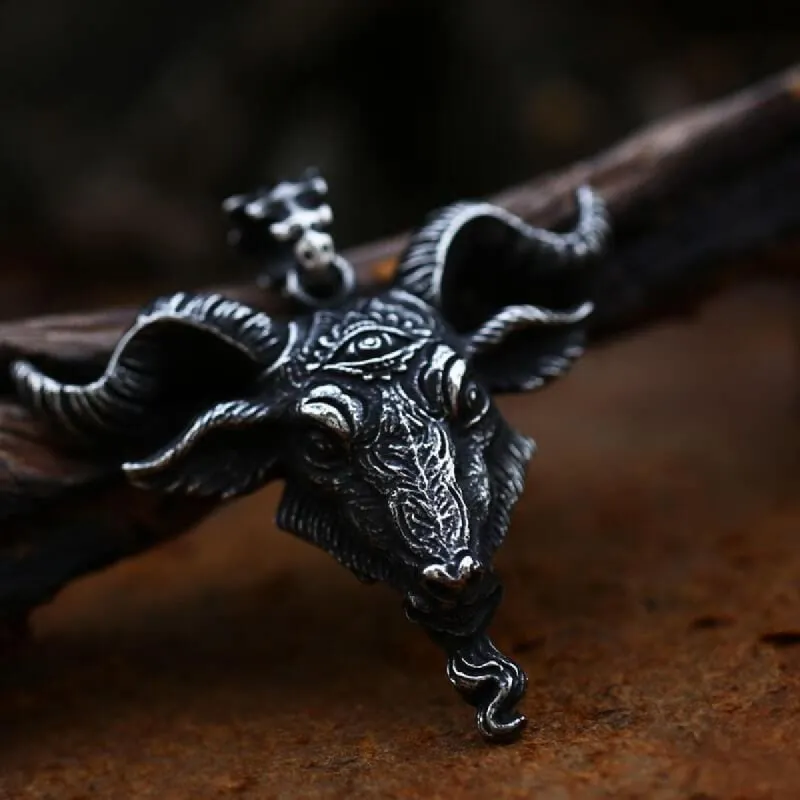 Satan Devil Goat Stainless Steel Pendant sold by GTHIC