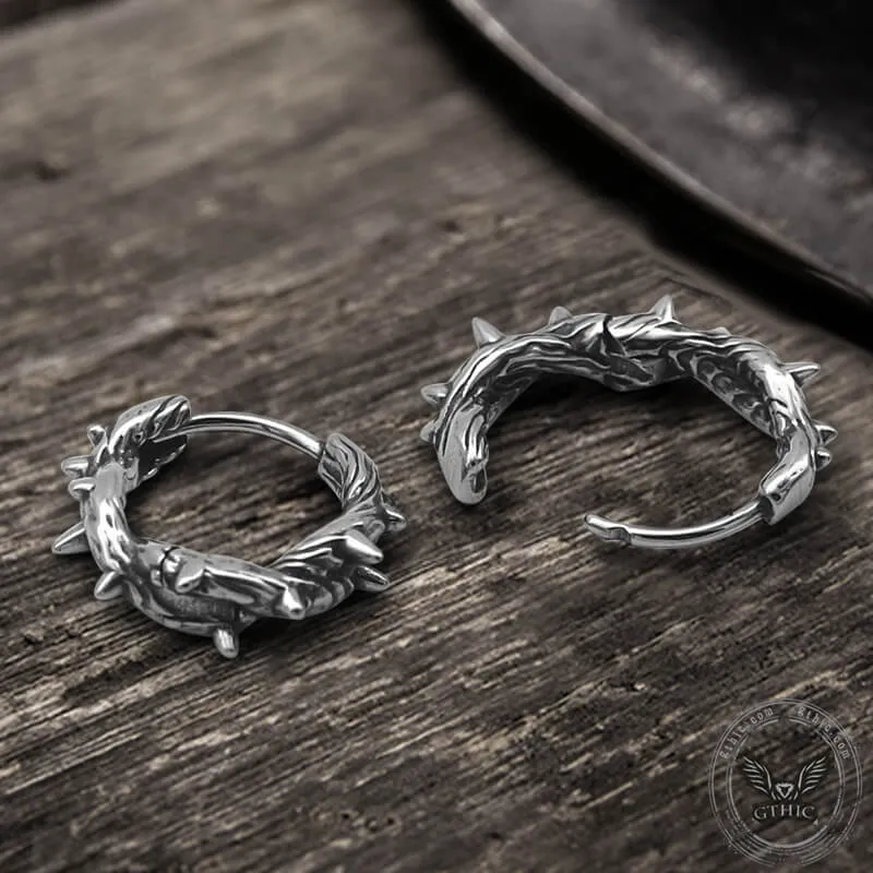 Winding Thorns Stainless Steel Earrings sold by GTHIC product image thumbnail 3