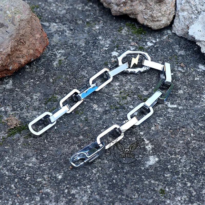 Simple Lightning Bolt Loop Chain Stainless Steel Bracelet sold by GTHIC product image thumbnail 4