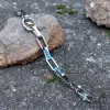 Simple Lightning Bolt Loop Chain Stainless Steel Bracelet sold by GTHIC