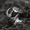Vegvisir Raven Runes Stainless Steel Viking Ring sold by GTHIC