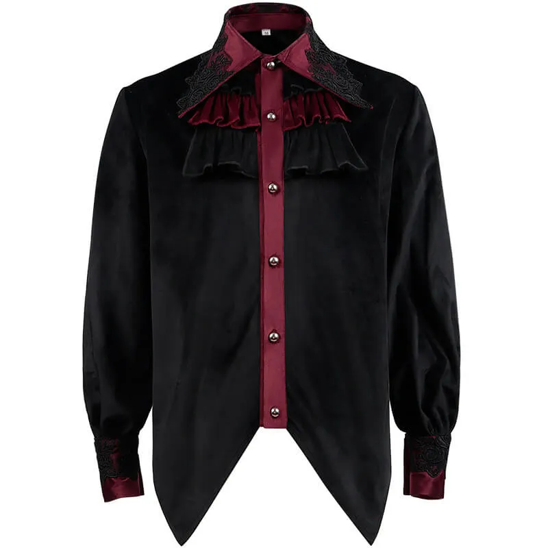 Medieval Vampire Ruffled Gothic Shirt sold by GTHIC