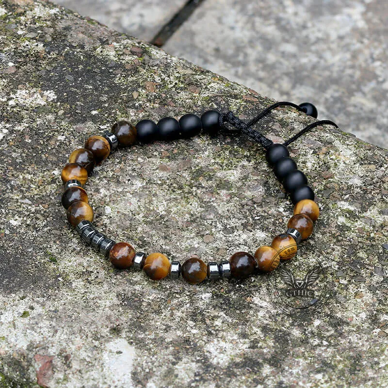 Fuck Off Tiger Eye Morse Code Braided Bracelet sold by GTHIC product image thumbnail 4
