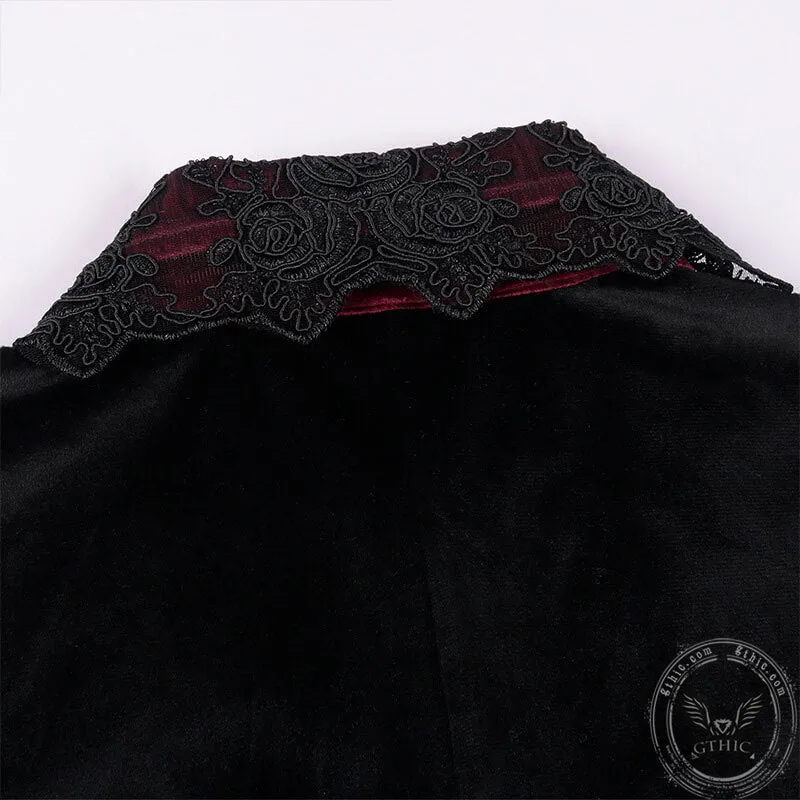 Medieval Vampire Ruffled Gothic Shirt sold by GTHIC product image thumbnail 4