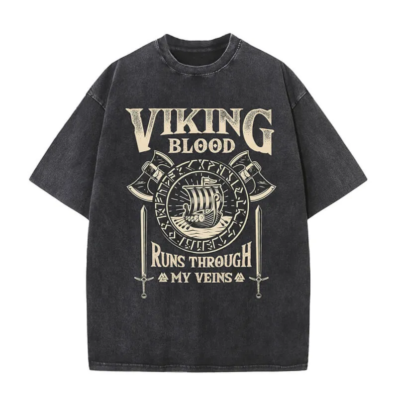 Viking Blood Runs Through My Veins T-shirt sold by GTHIC