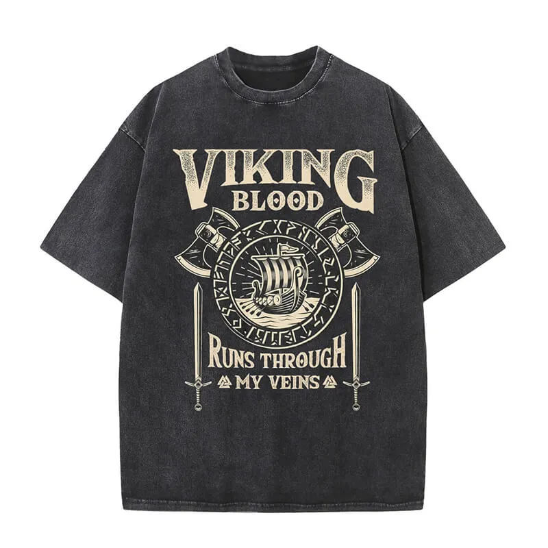 Viking Blood Runs Through My Veins T-shirt sold by GTHIC