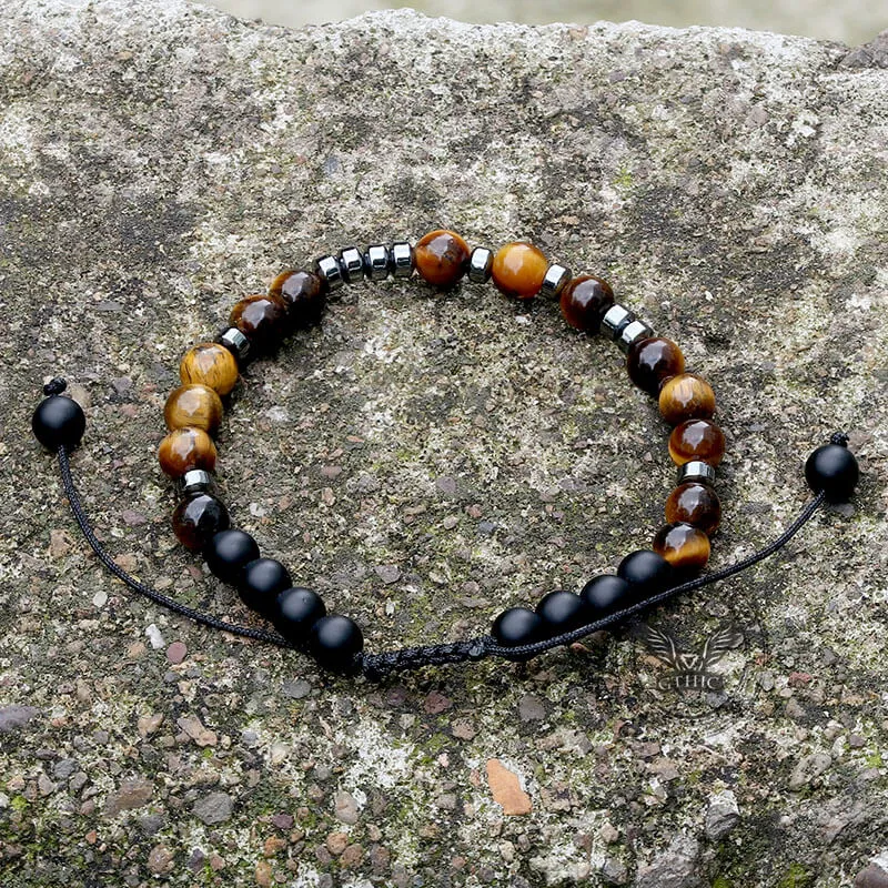Fuck Off Tiger Eye Morse Code Braided Bracelet sold by GTHIC product image thumbnail 5