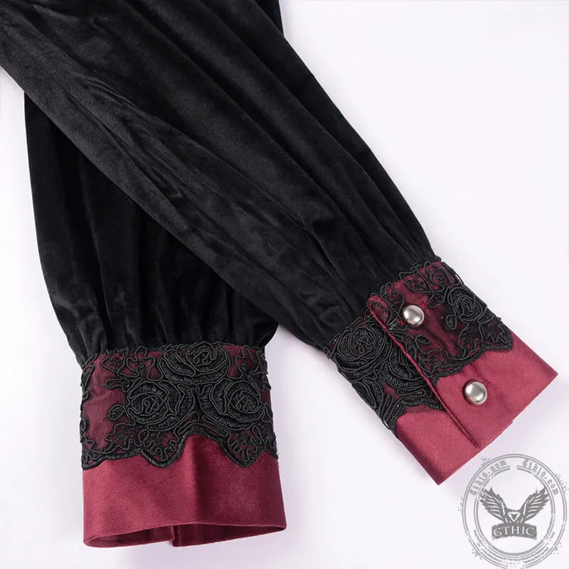 Medieval Vampire Ruffled Gothic Shirt sold by GTHIC product image thumbnail 5