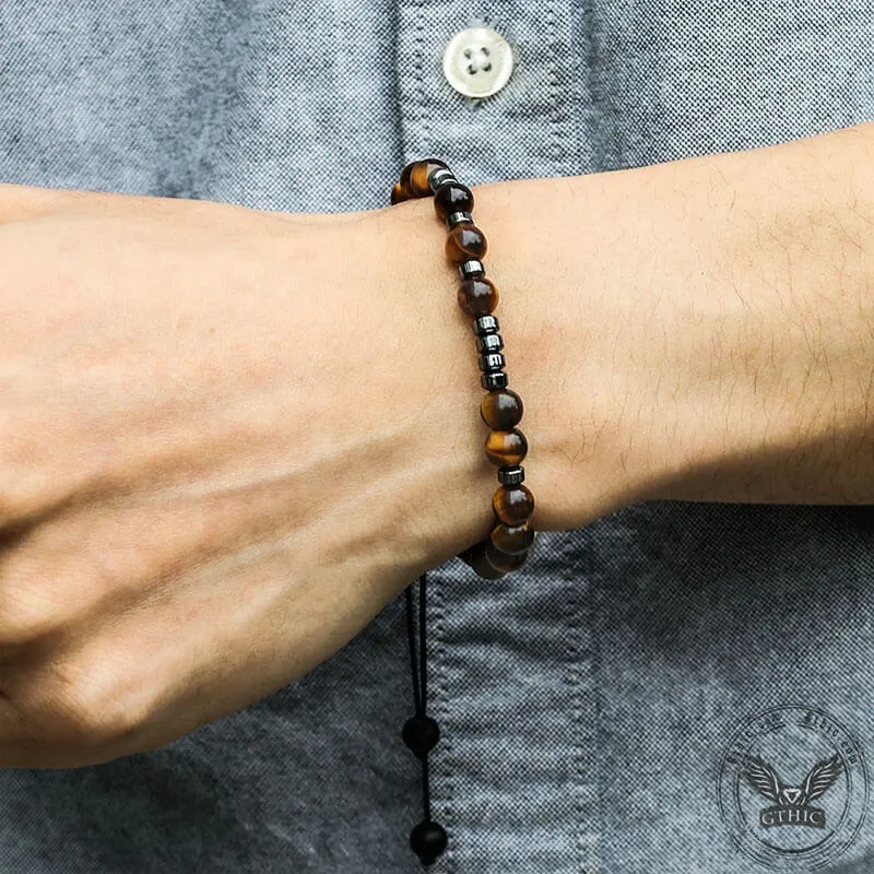 Fuck Off Tiger Eye Morse Code Braided Bracelet sold by GTHIC product image thumbnail 2