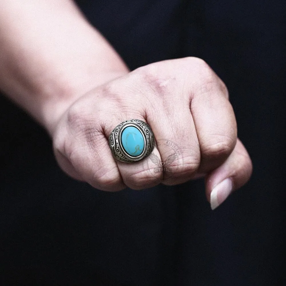 Vintage Pattern Gem Stainless Steel Ring sold by GTHIC product image thumbnail 2