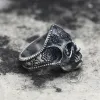 Mandala Flower Copper Sterling Silver Skull Ring sold by GTHIC