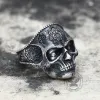 Mandala Flower Copper Sterling Silver Skull Ring sold by GTHIC
