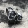 Mandala Flower Copper Sterling Silver Skull Ring sold by GTHIC
