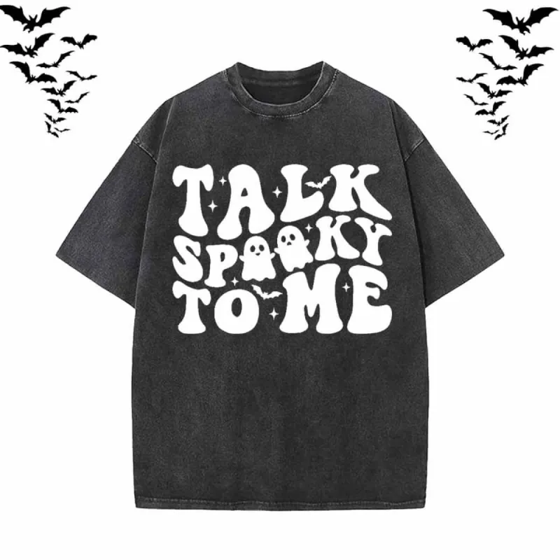 Talk Spooky To Me Vintage Washed T-shirt sold by GTHIC
