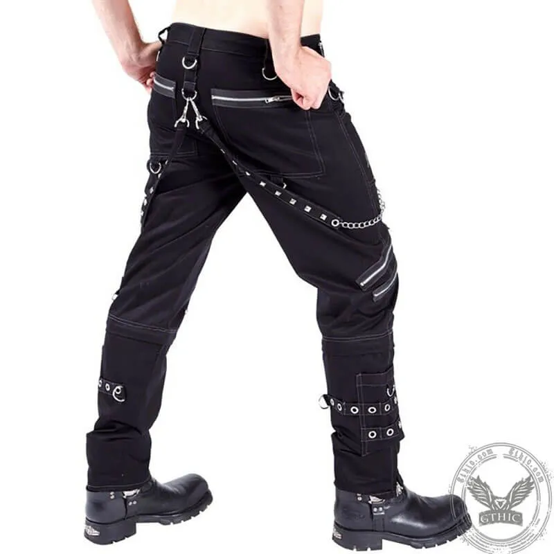 Zipper Chain Cotton Punk Pants sold by GTHIC product image thumbnail 3