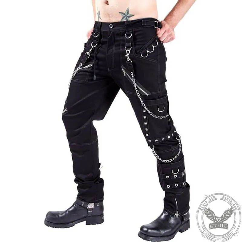 Zipper Chain Cotton Punk Pants sold by GTHIC product image thumbnail 2