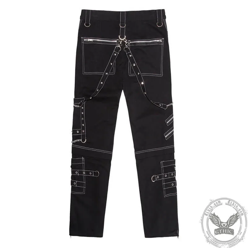 Zipper Chain Cotton Punk Pants sold by GTHIC product image thumbnail 4