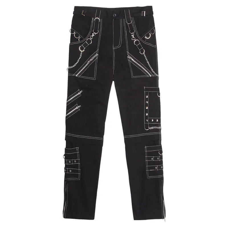 Zipper Chain Cotton Punk Pants sold by GTHIC