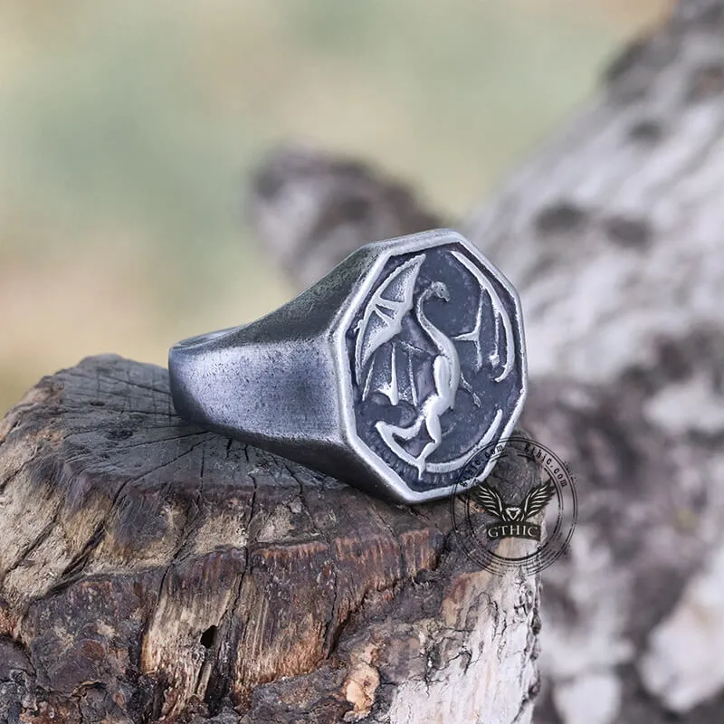 Norse Dragon Stainless Steel Viking Ring sold by GTHIC product image thumbnail 4