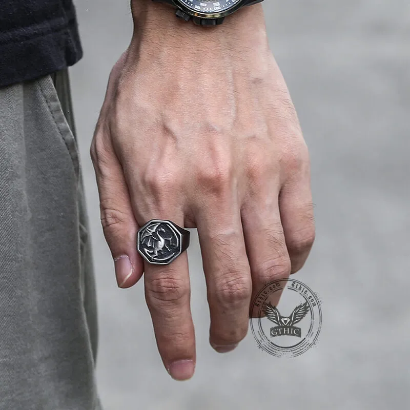 Norse Dragon Stainless Steel Viking Ring sold by GTHIC product image thumbnail 2