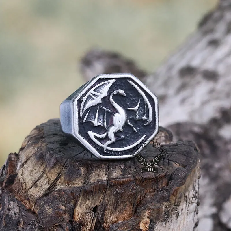 Norse Dragon Stainless Steel Viking Ring sold by GTHIC product image thumbnail 3