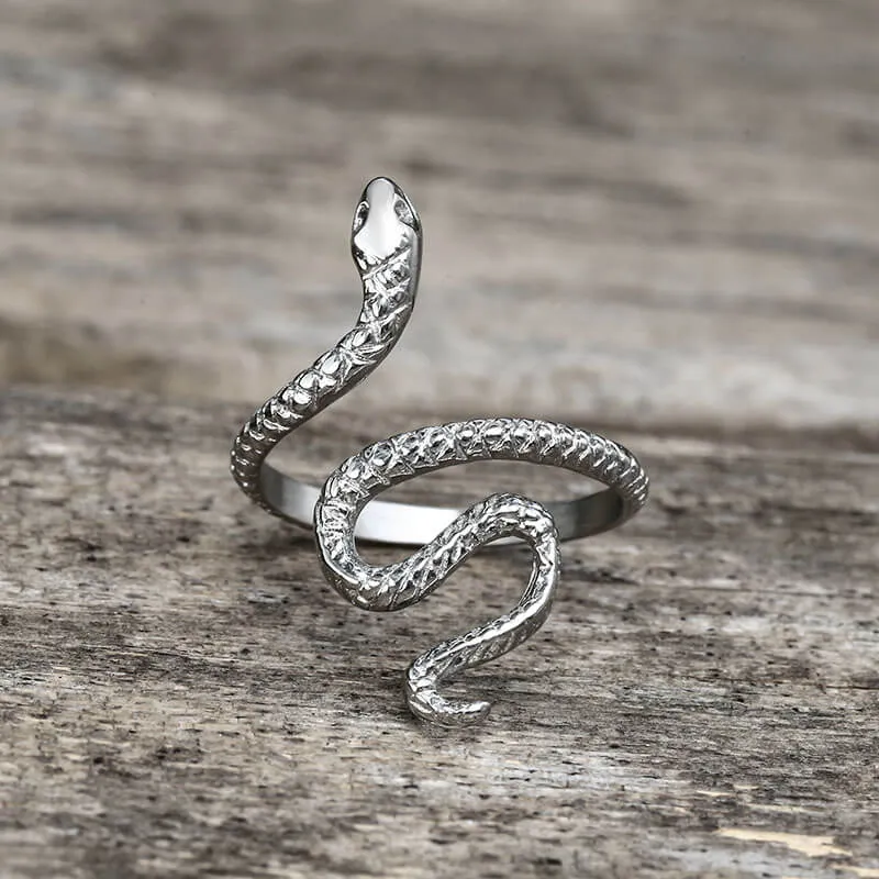 Minimalist Snake Design Stainless Steel Animal Ring sold by GTHIC