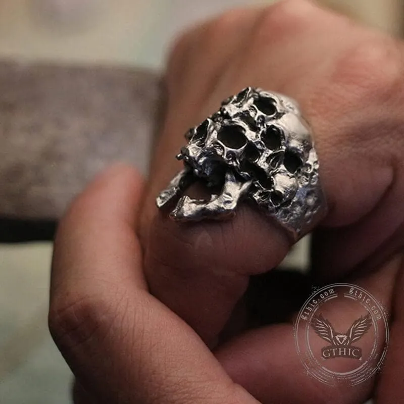 Multifaceted Skull Sterling Silver Ring sold by GTHIC product image thumbnail 2