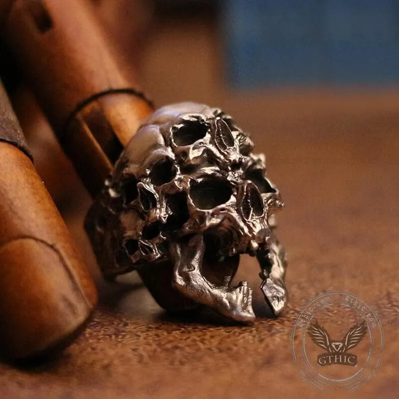 Multifaceted Skull Sterling Silver Ring sold by GTHIC product image thumbnail 3