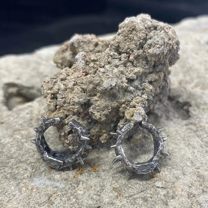Vintage Thorns Stainless Steel Ear Clips sold by GTHIC